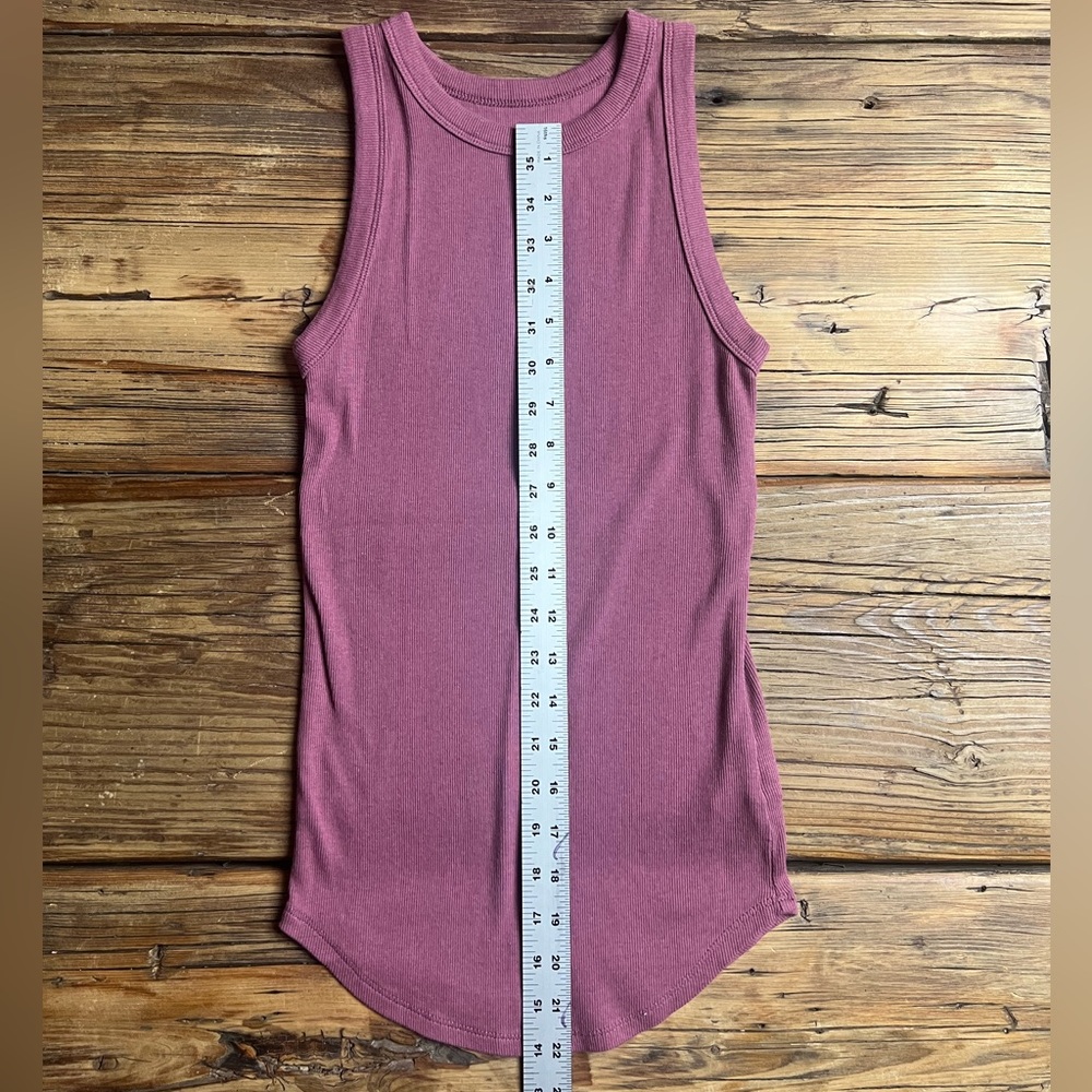 High Neck Ribbed Tank Top - Picture 2 of 5